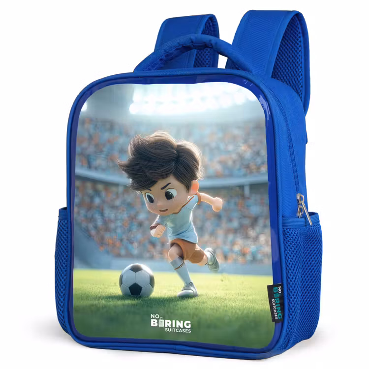 Sac à dos enfant - Bleu - Garçon - Football - Stade - Soleil — 7