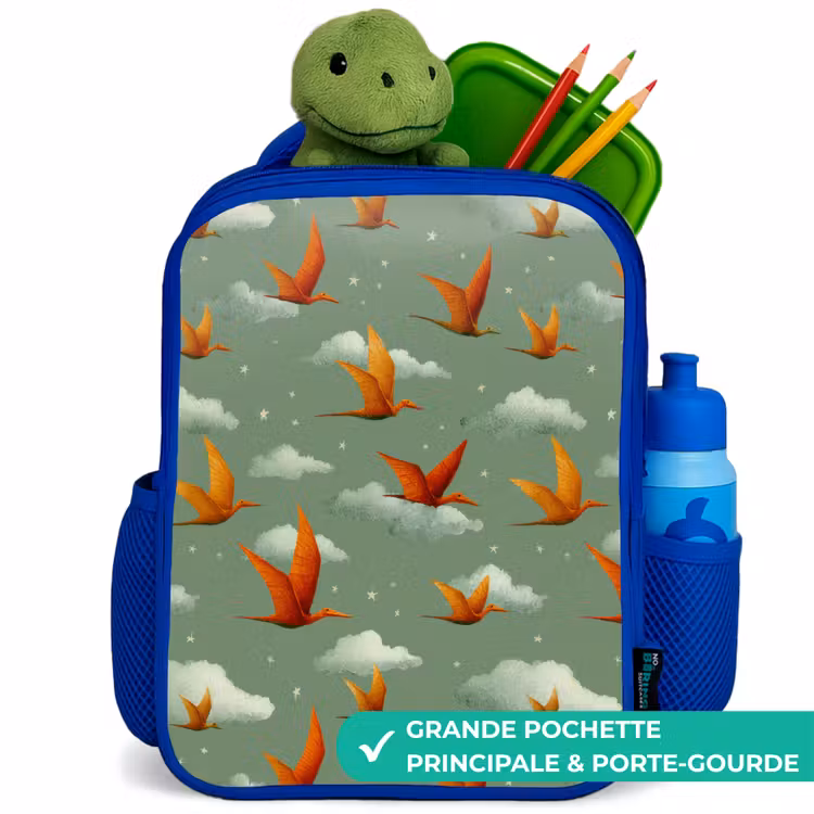 Sac à dos enfant - Bleu - Motif - Dino - Ptérosaures — 5