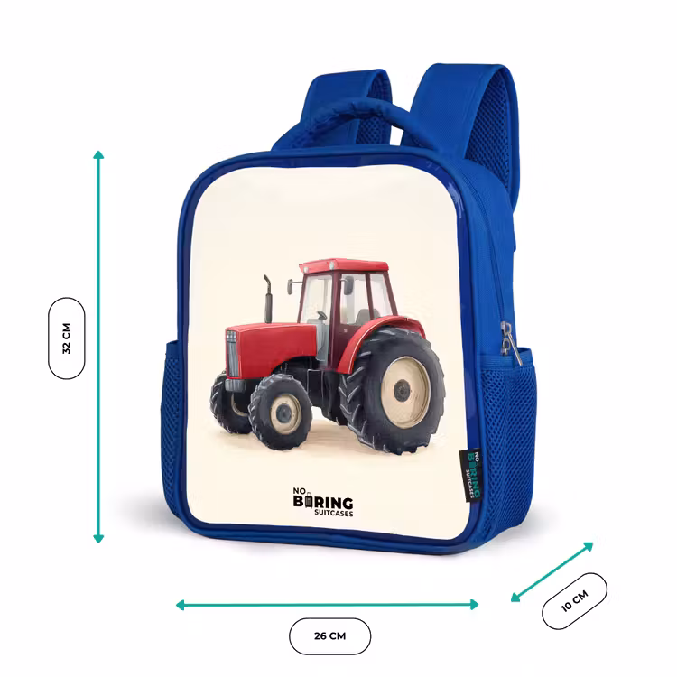 Sac à dos enfant - Bleu - Tracteur - Signé - Rouge — 6