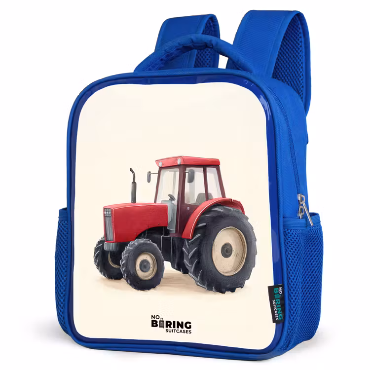 Sac à dos enfant - Bleu - Tracteur - Signé - Rouge — 7