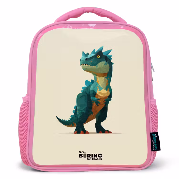 Sac à dos enfant - Rose - Dino - Animal - Vert — 1