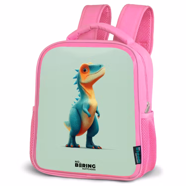 Sac à dos enfant - Rose - Dino - Animal - Vert - Orange — 4