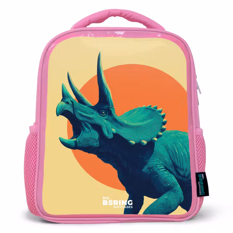 Sac à dos enfant - Rose - Dino - Triceratops - Animal — 1