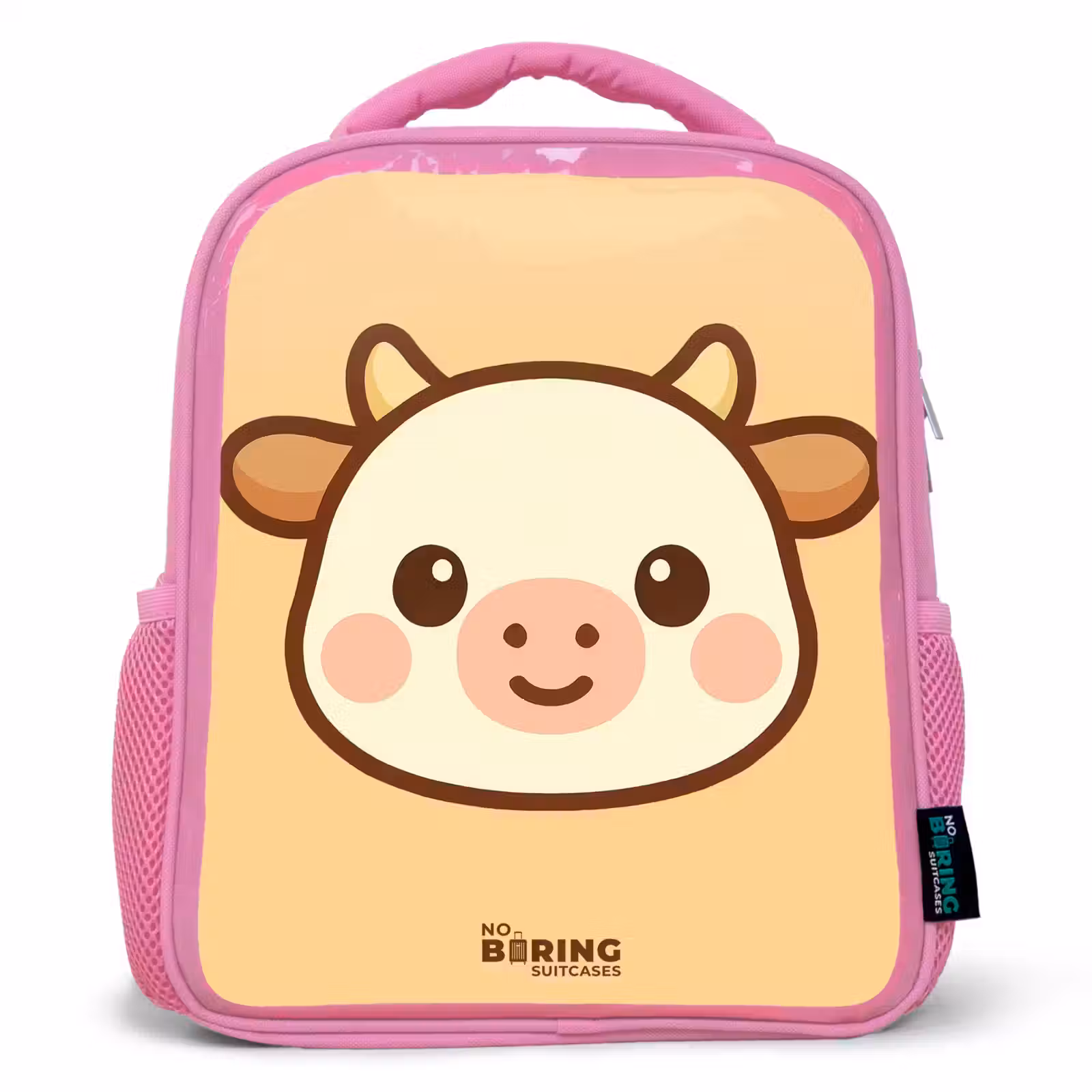 Sac à dos enfant - Rose - Kawai - Vache - Marron — 1