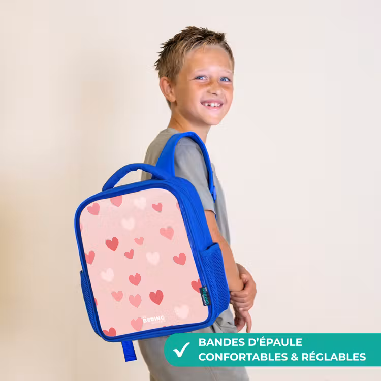 Sac à dos enfant - Bleu - Cœurs — 4