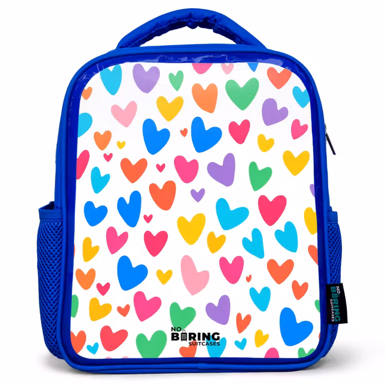 Sac à dos enfant - Bleu - Coeurs colorés — 1