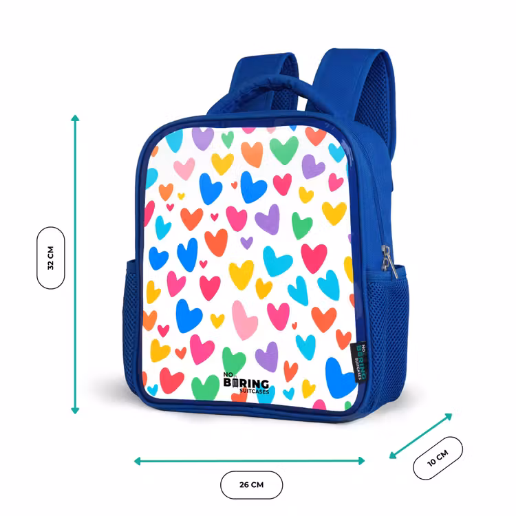 Sac à dos enfant - Bleu - Coeurs colorés — 6