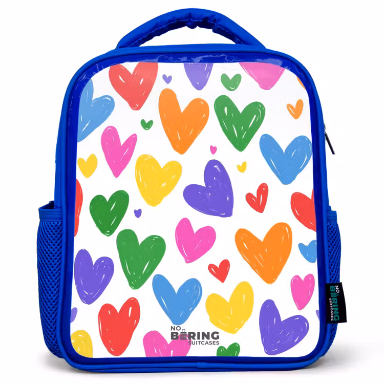 Sac à dos enfant - Bleu - Coeurs colorés — 1