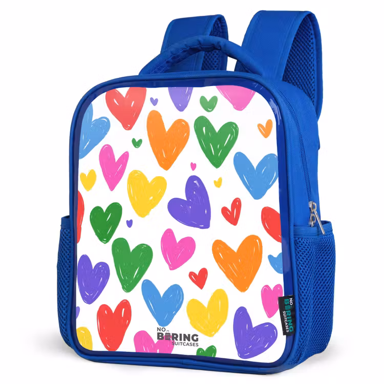 Sac à dos enfant - Bleu - Coeurs colorés — 7