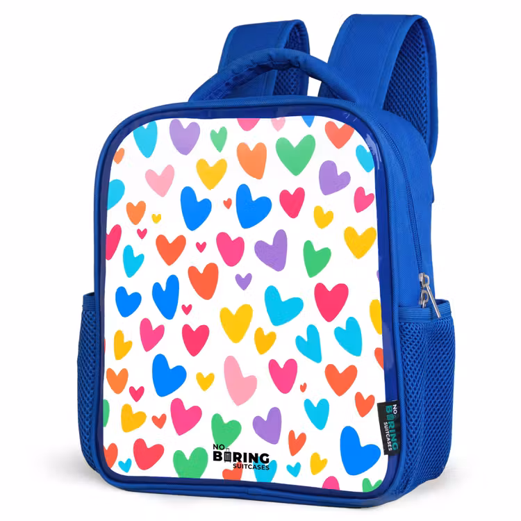 Sac à dos enfant - Bleu - Coeurs colorés — 7