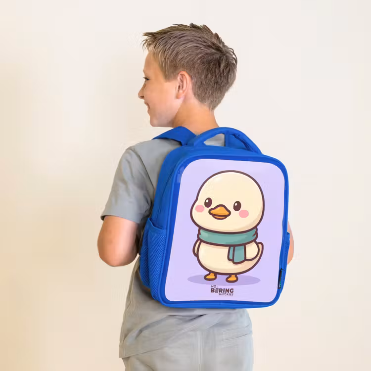 Sac à dos enfant - Bleu - Kawai - Canard - Echarpe — 2