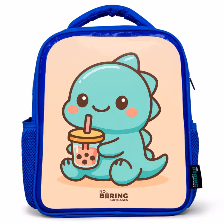 Sac à dos enfant - Bleu - Kawai - Dino - Bubbletea — 1