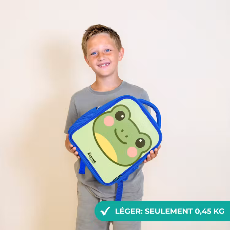 Sac à dos enfant - Bleu - Kawai - Grenouille - Vert — 3