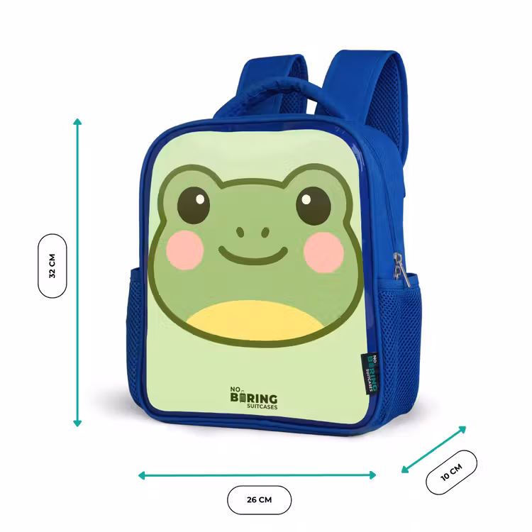 Sac à dos enfant - Bleu - Kawai - Grenouille - Vert — 6