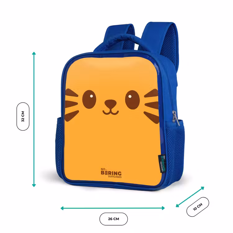 Sac à dos enfant - Bleu - Kawai - Tiger - Orange — 6