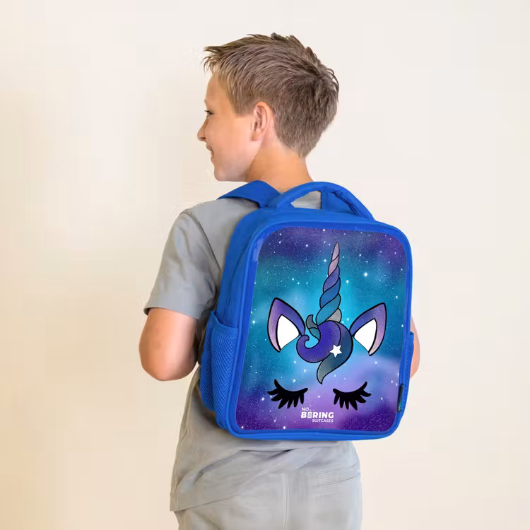 Sac à dos enfant - Bleu - Licorne violette — 2