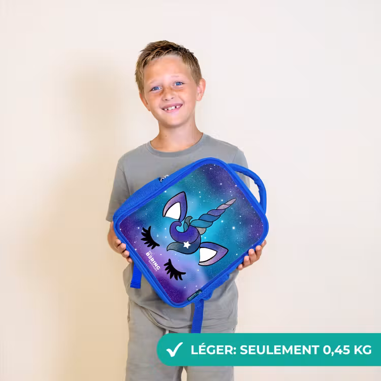 Sac à dos enfant - Bleu - Licorne violette — 3
