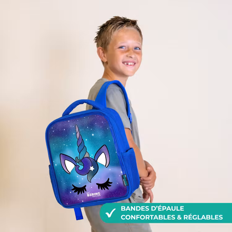 Sac à dos enfant - Bleu - Licorne violette — 4