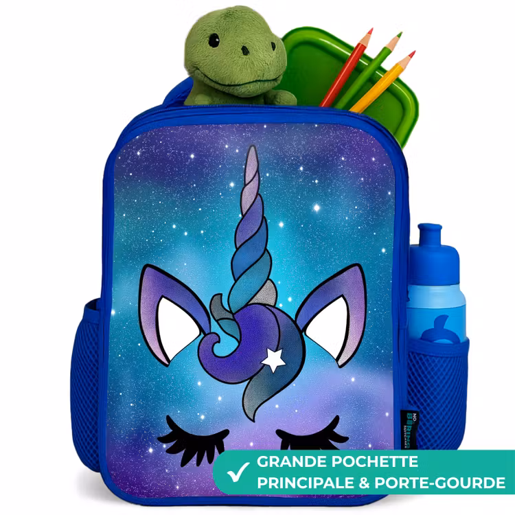 Sac à dos enfant - Bleu - Licorne violette — 5