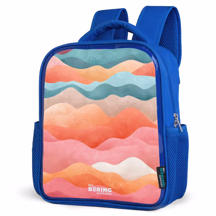 Sac à dos enfant - Bleu - Vagues abstraites — 7