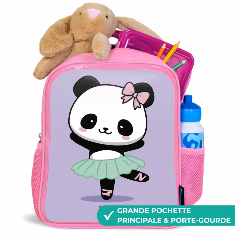 Sac à dos enfant - Rose - Kawai - Ballet - Panda — 2