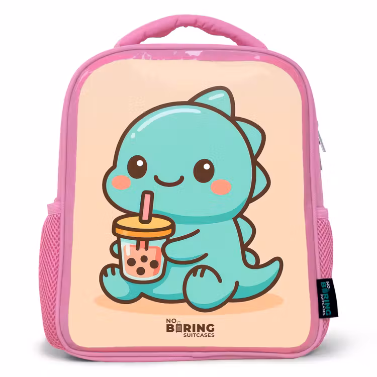 Sac à dos enfant - Rose - Kawai - Dino - Bubbletea — 1