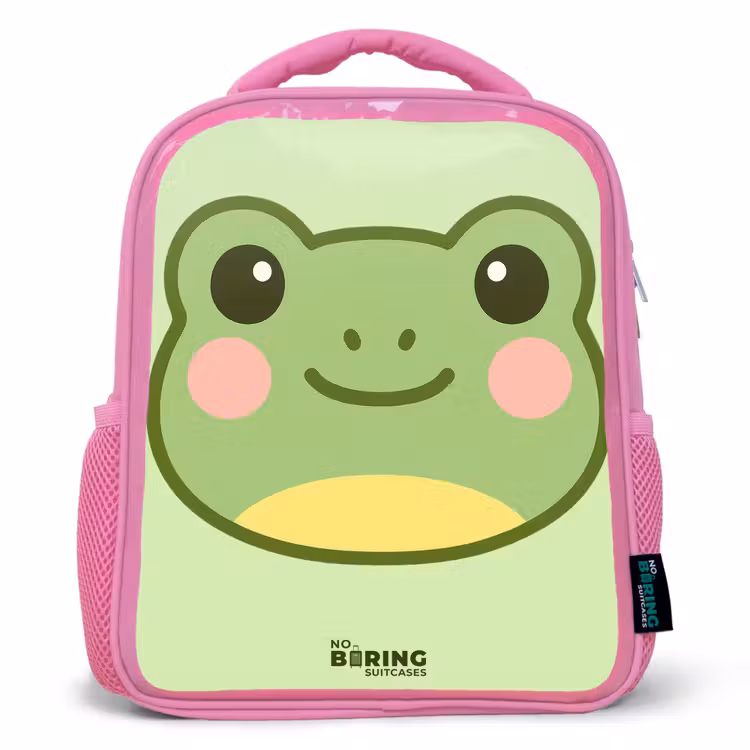 Sac à dos enfant - Rose - Kawai - Grenouille - Vert — 1