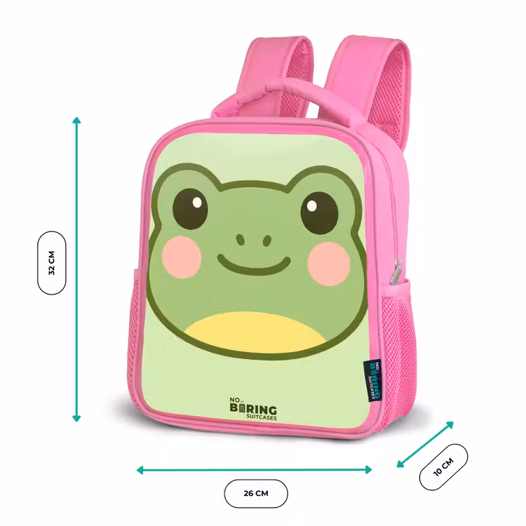 Sac à dos enfant - Rose - Kawai - Grenouille - Vert — 3