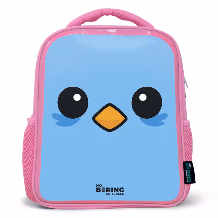 Sac à dos enfant - Rose - Kawai - Oiseau - Bleu — 1