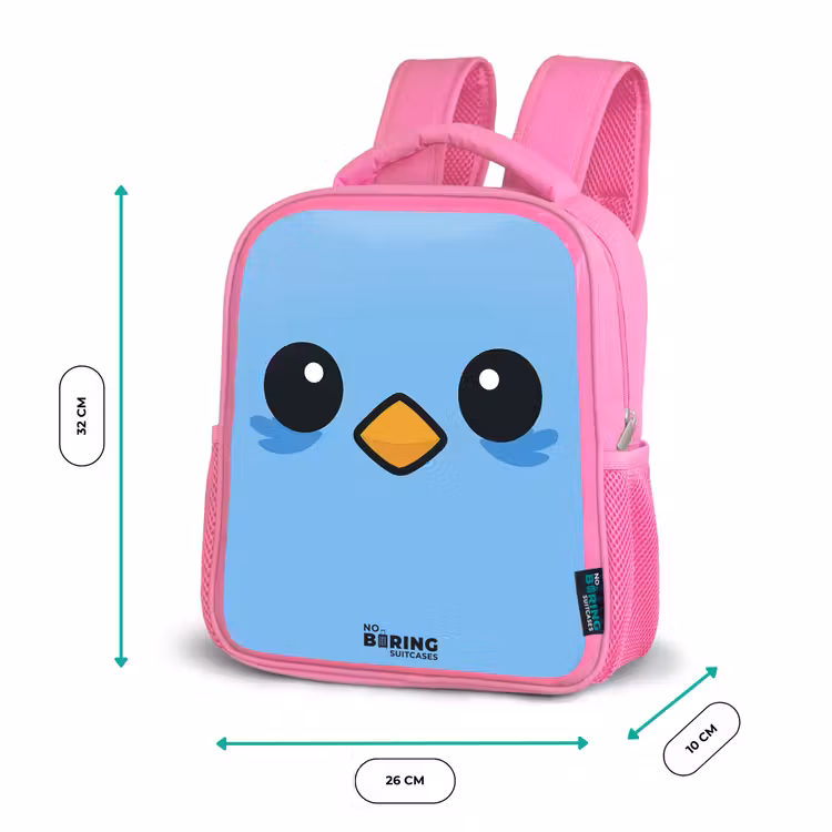 Sac à dos enfant - Rose - Kawai - Oiseau - Bleu — 3