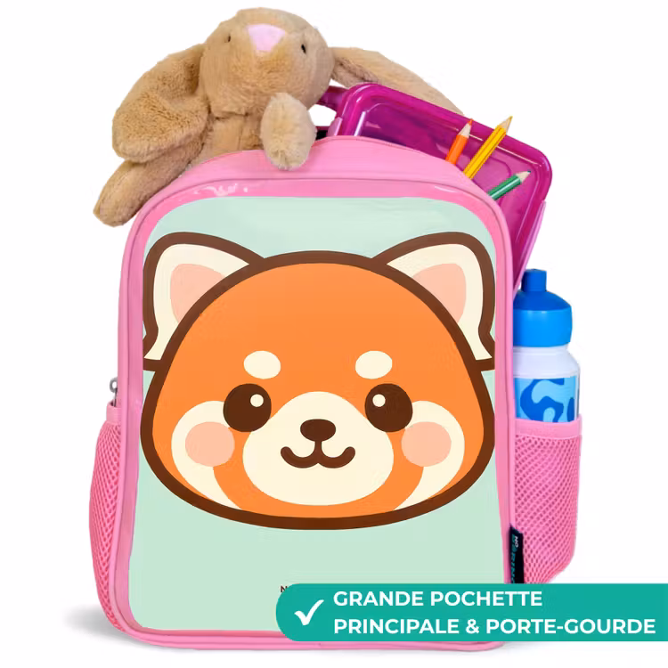 Sac à dos enfant - Rose - Kawai - Panda rouge - Vert — 2