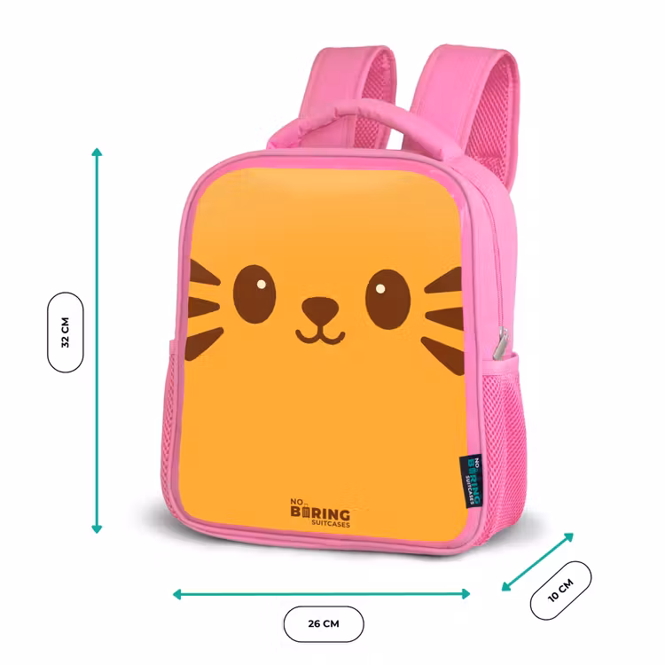 Sac à dos enfant - Rose - Kawai - Tiger - Orange — 3