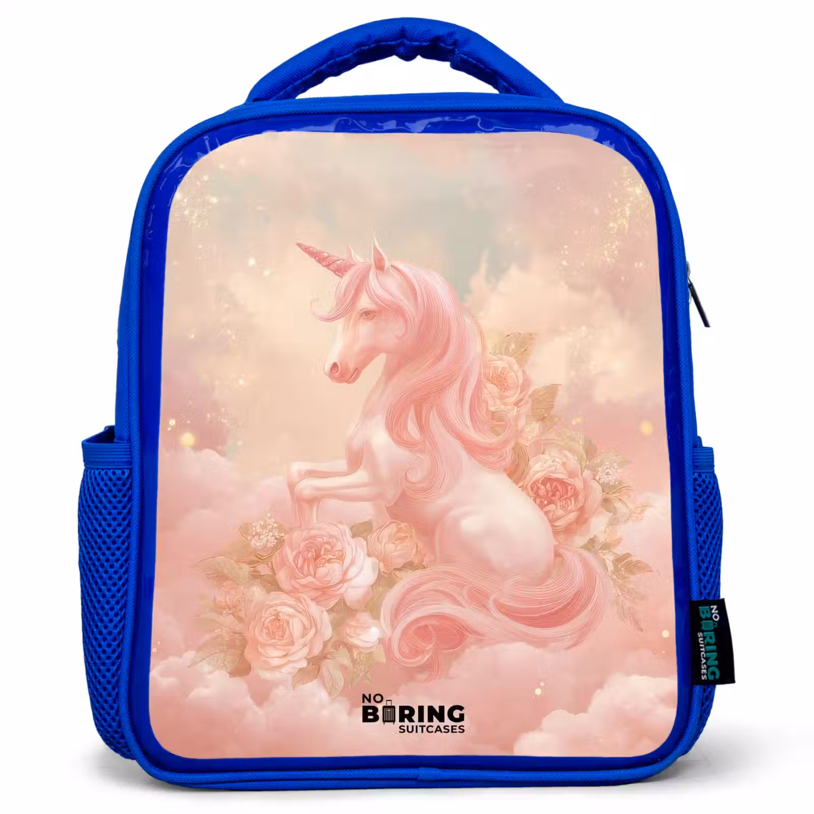 Sac à dos enfant - Bleu - Licorne - Nuages - Rose — 1