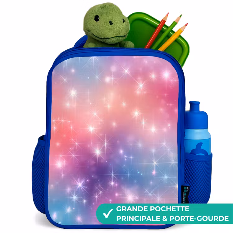 Sac à dos enfant - Bleu - Étoiles - Abstrait - Couleurs — 5