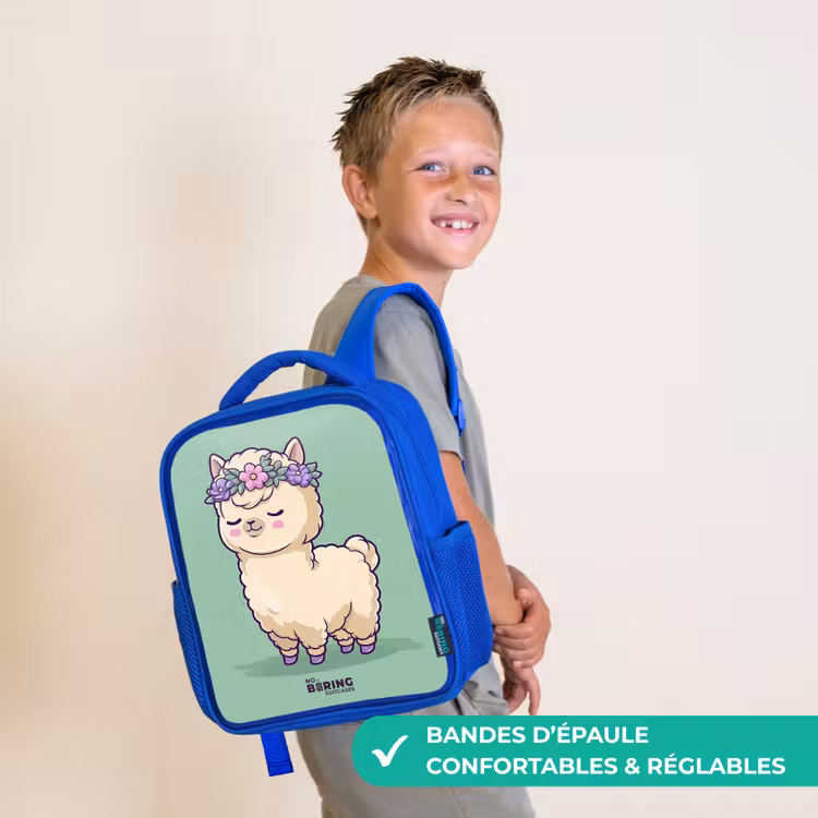 Sac à dos enfant - Bleu - Kawai - Alpaga - Vert — 4