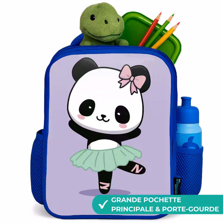 Sac à dos enfant - Bleu - Kawai - Ballet - Panda — 5