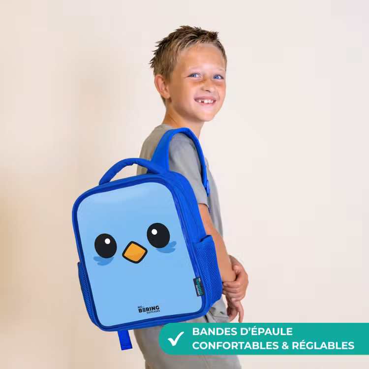 Sac à dos enfant - Bleu - Kawai - Oiseau - Bleu — 4