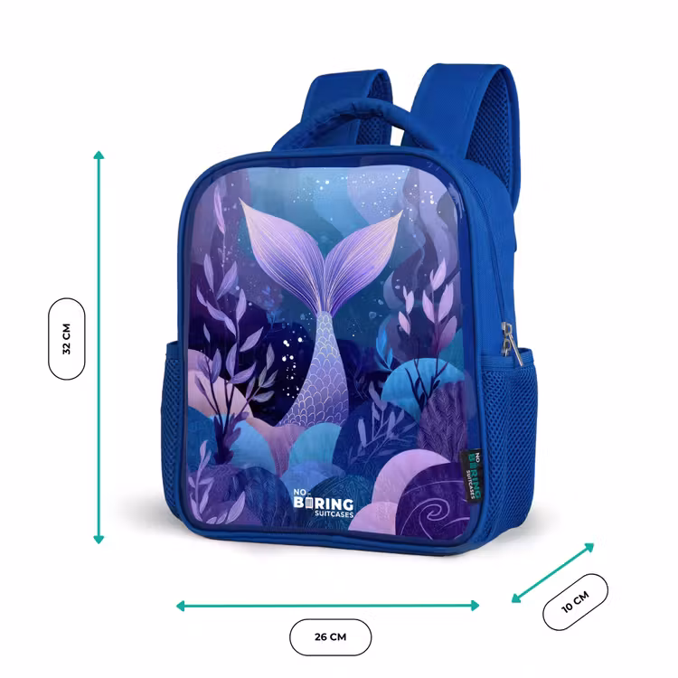 Sac à dos enfant - Bleu - Sirène - Sous l'eau - Violet - Bleu — 6
