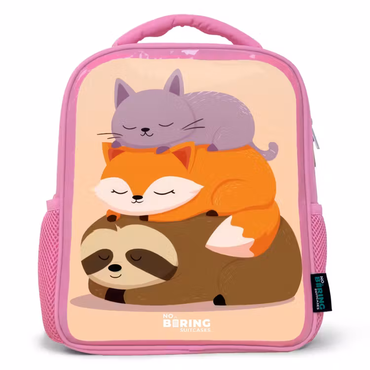 Sac à dos enfant - Rose - Animaux - Dormir - Ensemble — 1