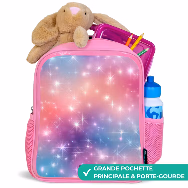 Sac à dos enfant - Rose - Étoiles - Abstrait - Couleurs — 2