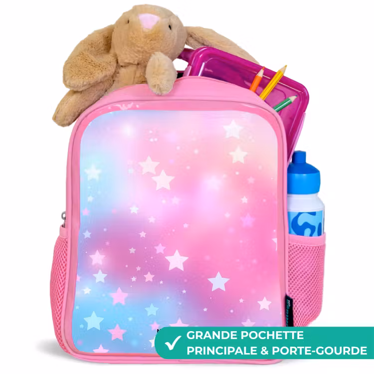 Sac à dos enfant - Rose - Étoiles - Rose - Bleu — 2