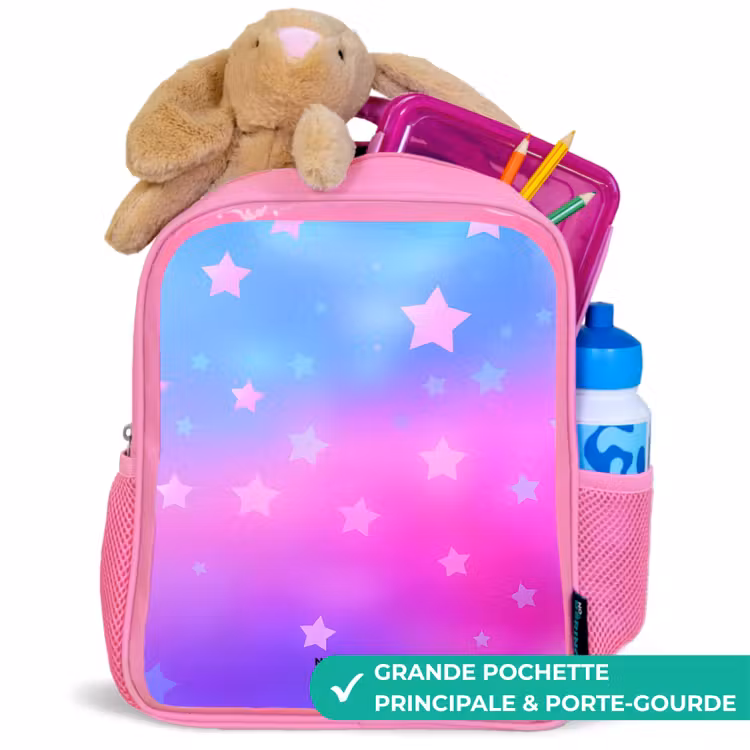 Sac à dos enfant - Rose - Étoiles - Rose - Bleu — 2