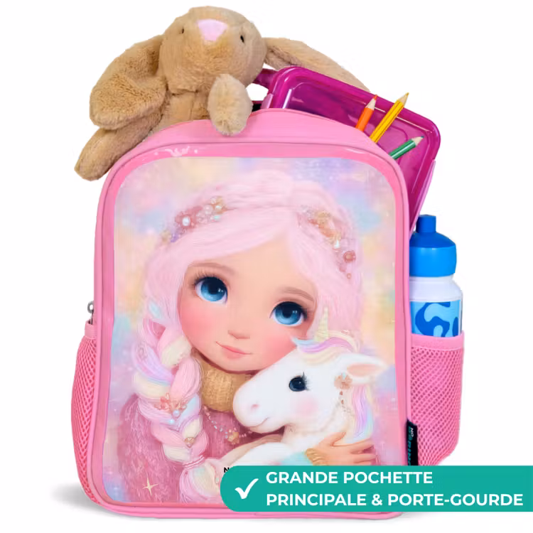 Sac à dos enfant - Rose - Fille - Licorne - Rose — 2
