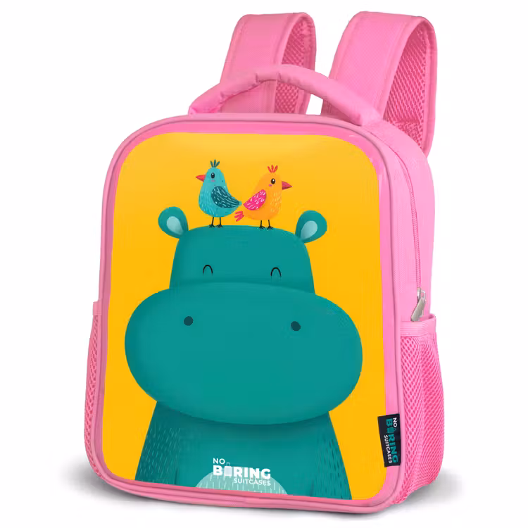 Sac à dos enfant - Rose - Hippo - Oiseaux - Jaune — 4