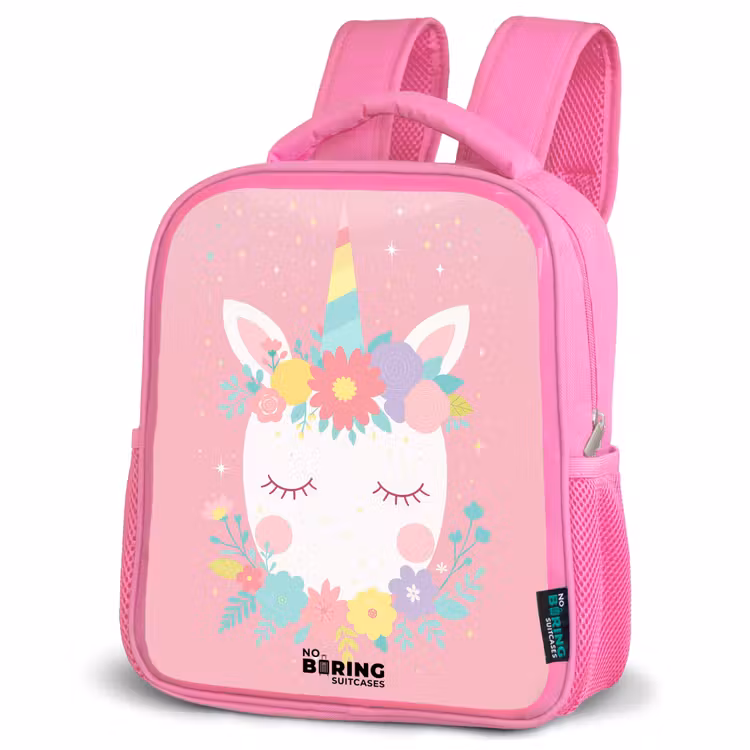 Sac à dos enfant - Rose - Licorne - Fleurs - Rose — 4