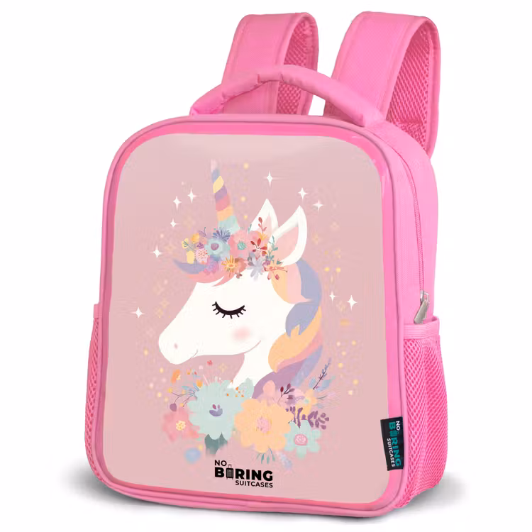 Sac à dos enfant - Rose - Licorne - Rose - Fleurs — 4