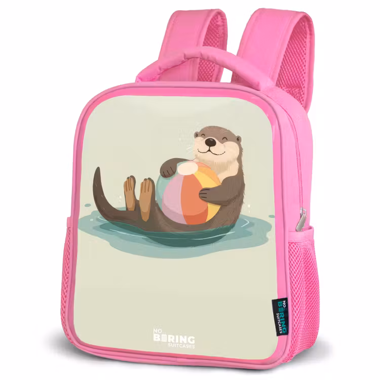 Sac à dos enfant - Rose - Loutre - Ballon de plage - Eau — 4