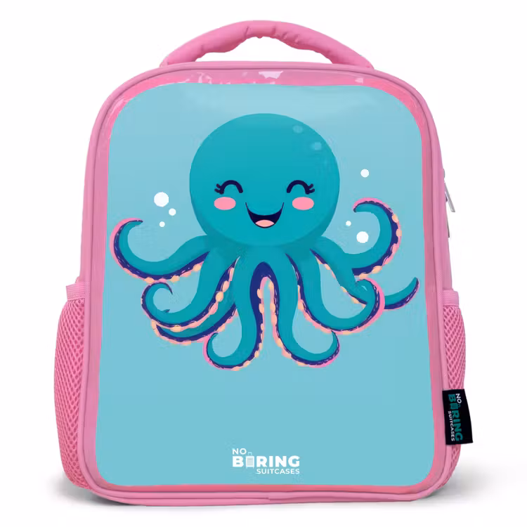 Sac à dos enfant - Rose - Pieuvre - Eau - Bleu — 1