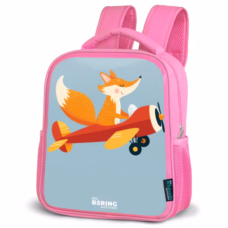Sac à dos enfant - Rose - Renard - Avion - Mouches — 4