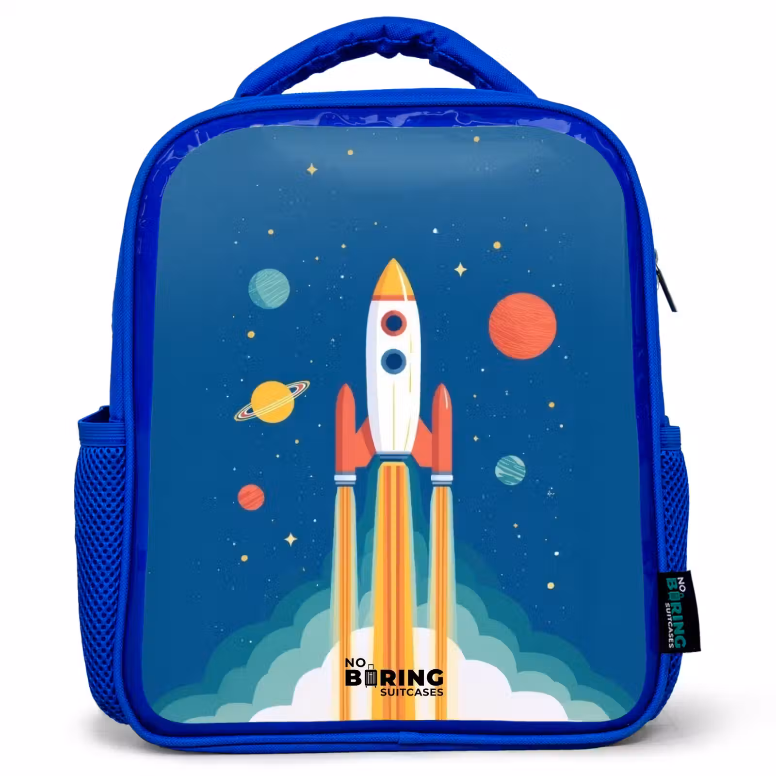 Sac à dos enfant - Bleu - Fusée - Planète - Étoiles - Multicolore — 1